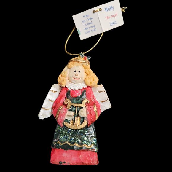 Marathon 2002 Christmas Ornaments Set of 4 Andy Phillip Joyous Holly w/Tags - Picture 3 of 10